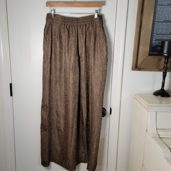 House of Harlow Brown Crinckle Pants Size Small House of Harlow Pants Chic Work - Picture 8 of 10